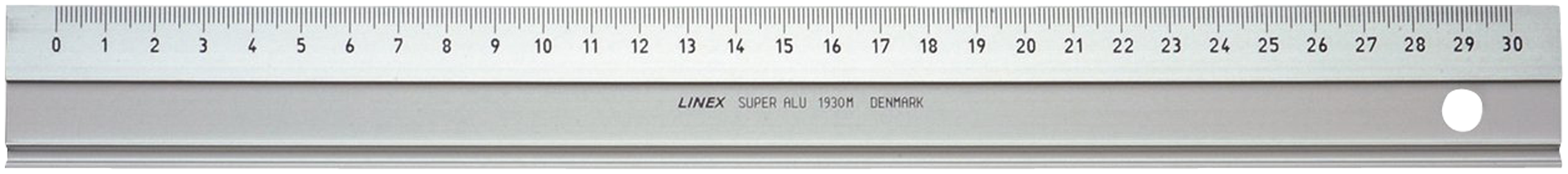 Linex Aluminium lineal 30 cm