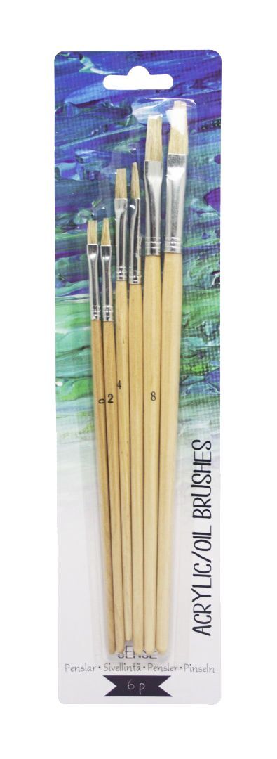 Sense - Penselset olie/akryl 6/FP