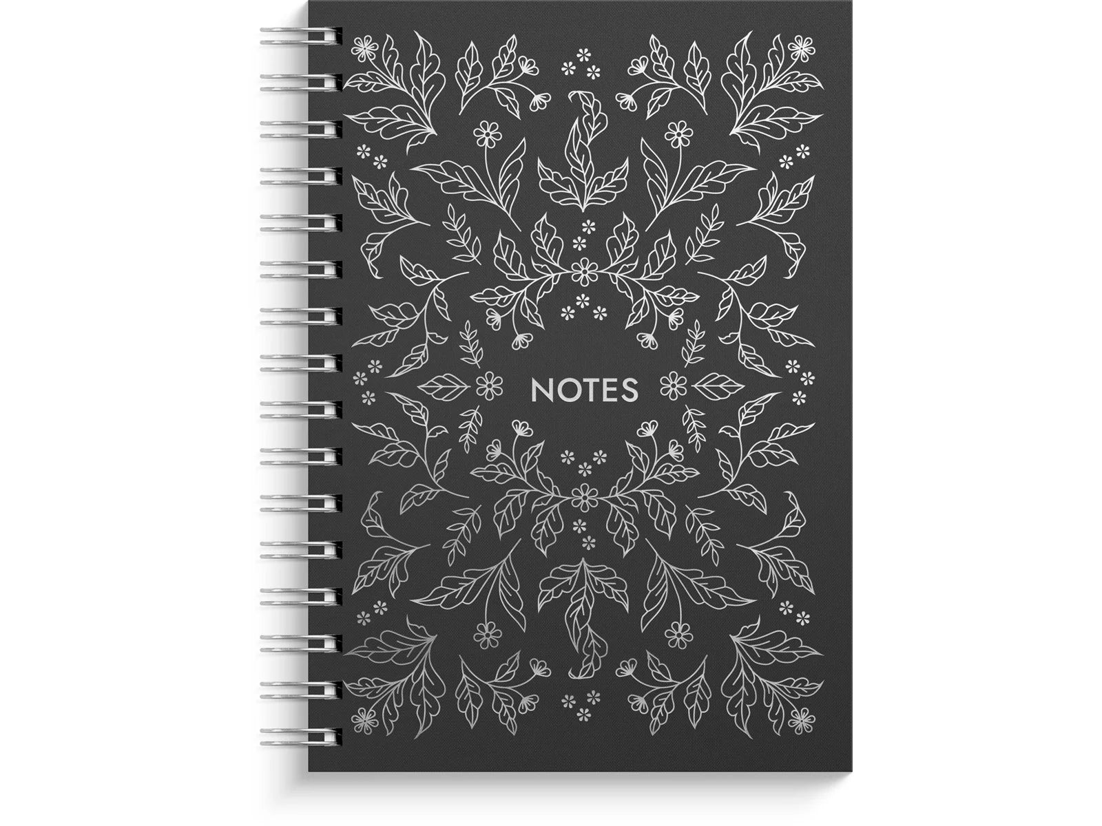 Burde - Notebook A5 Silver Flower