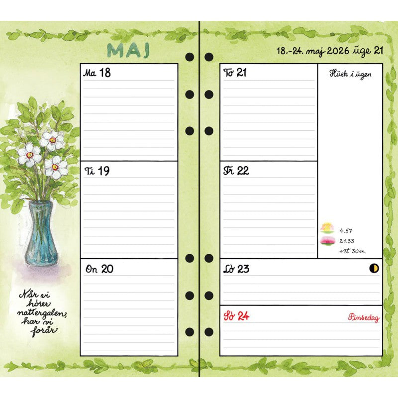 Plakatforlaget - Refill Ugekalender 9,5X17 cm 2026