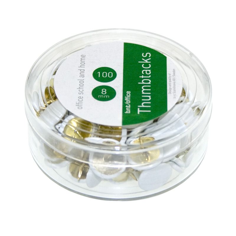 Flade Tegnestifte 100 stk Hvid