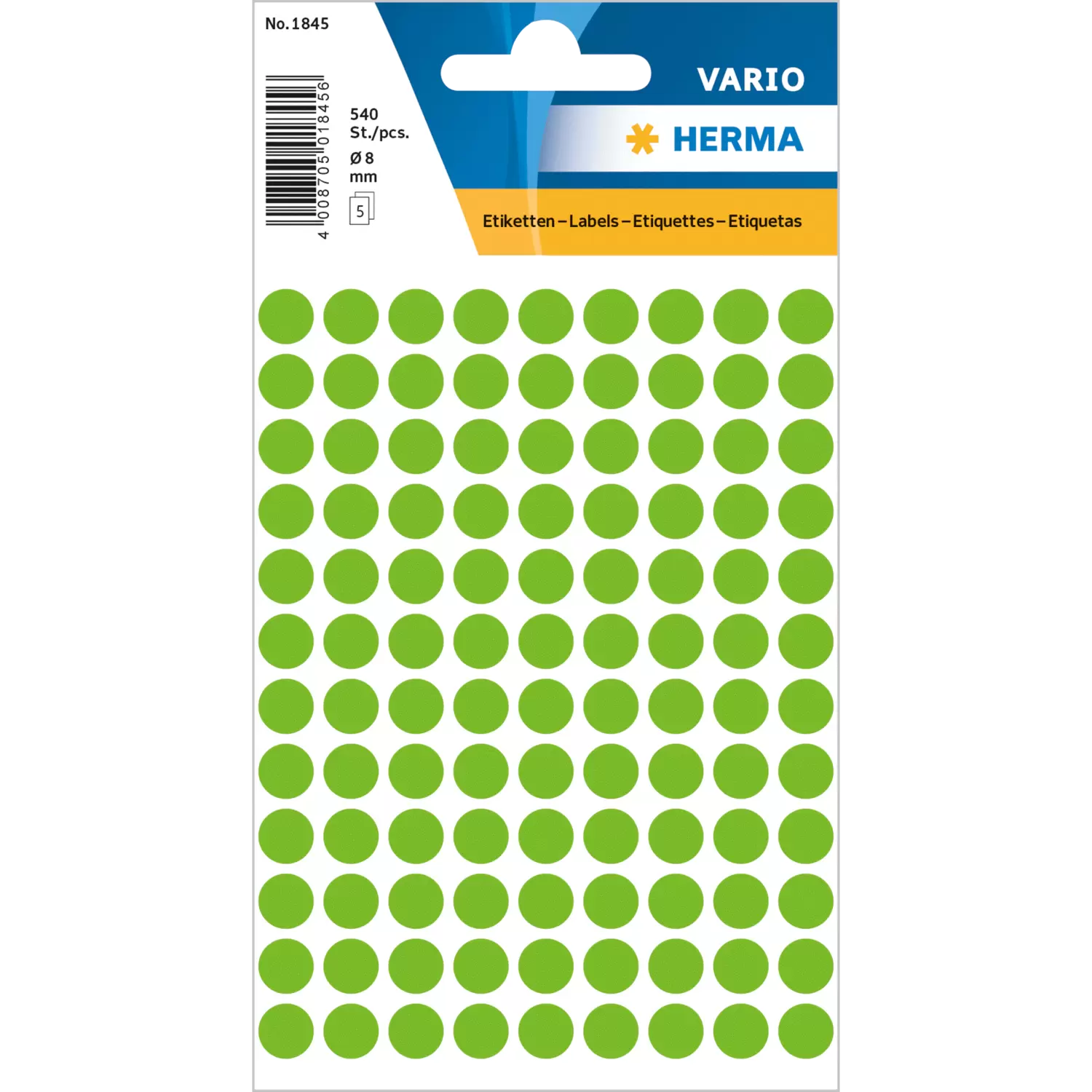 Herma label manual ø8 green (540)