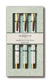 Morris & Co. - William Morris 3 Penne Sæt, Sort Blæk