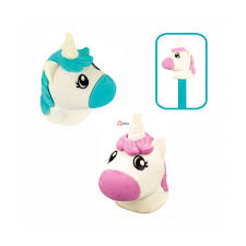 Unicorn Viskelæder pink og blå