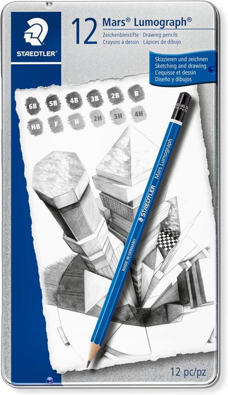 Staedtler - Pencil Set Lumograph 12 stk - 6b Til 4H