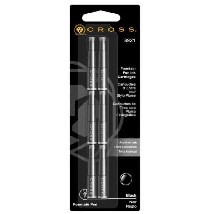 Cross - Blæk patron til fyldepen Sort 6 stk