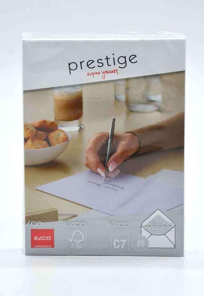 Prestige - Hvide Kuverter C7 25 stk