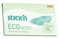 Notesblok ECO 76x127 100 Blad Grøn