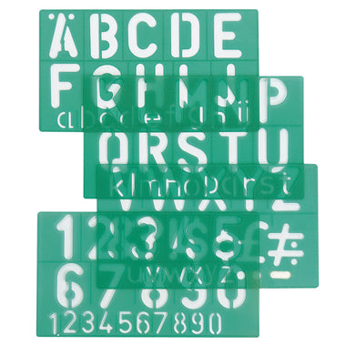 Linex - Bogstav Stencil 4 stk
