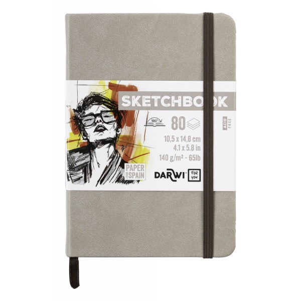 Skitsebog A6 140 g - Taupe