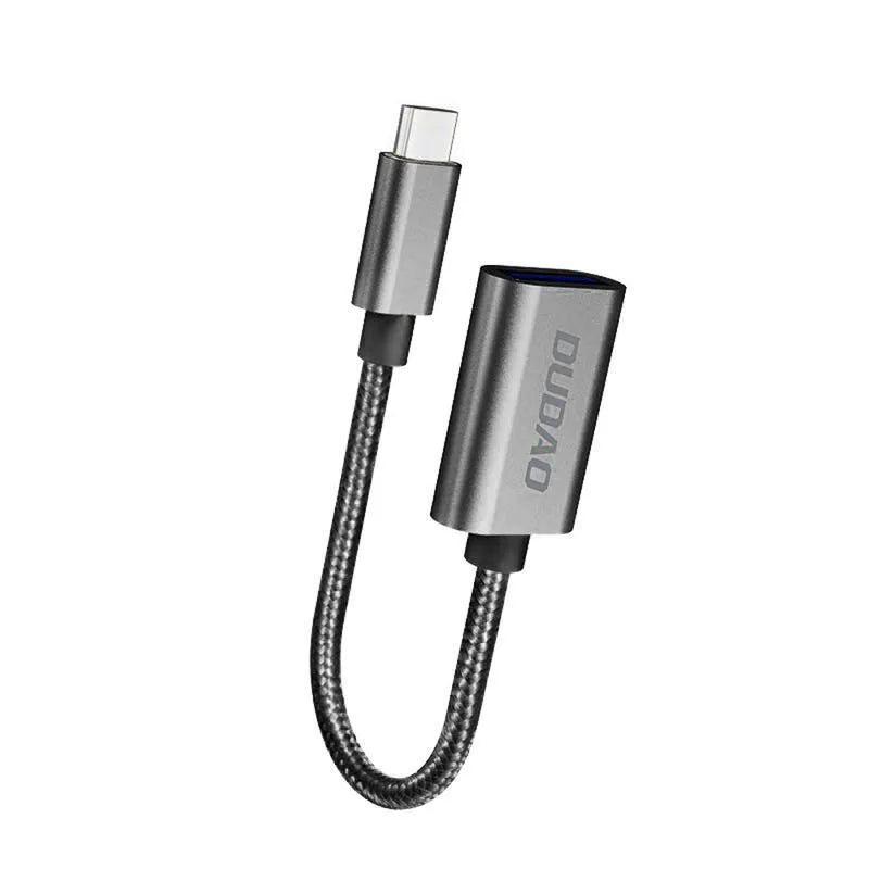 Dudao - USB-C til USB-A OTG-adapter - grå