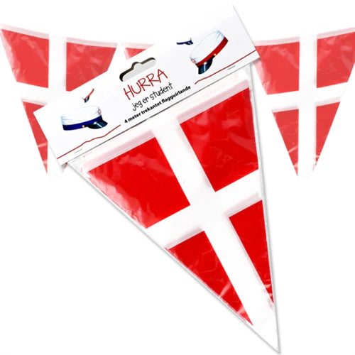 Flagguirlande trekantet 4 meter