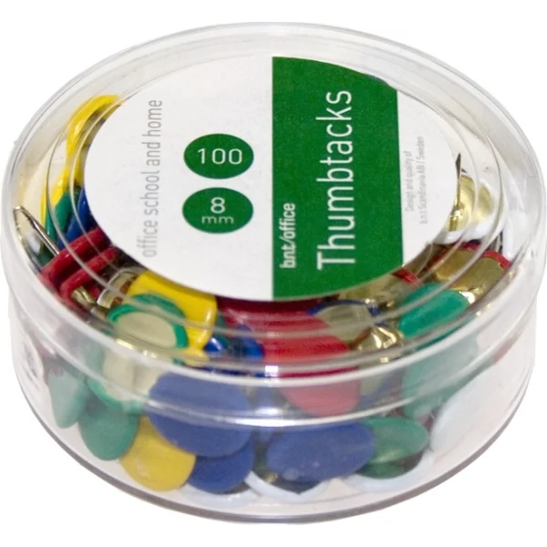 Flade Tegnestifte 100 stk Assorterade Farver