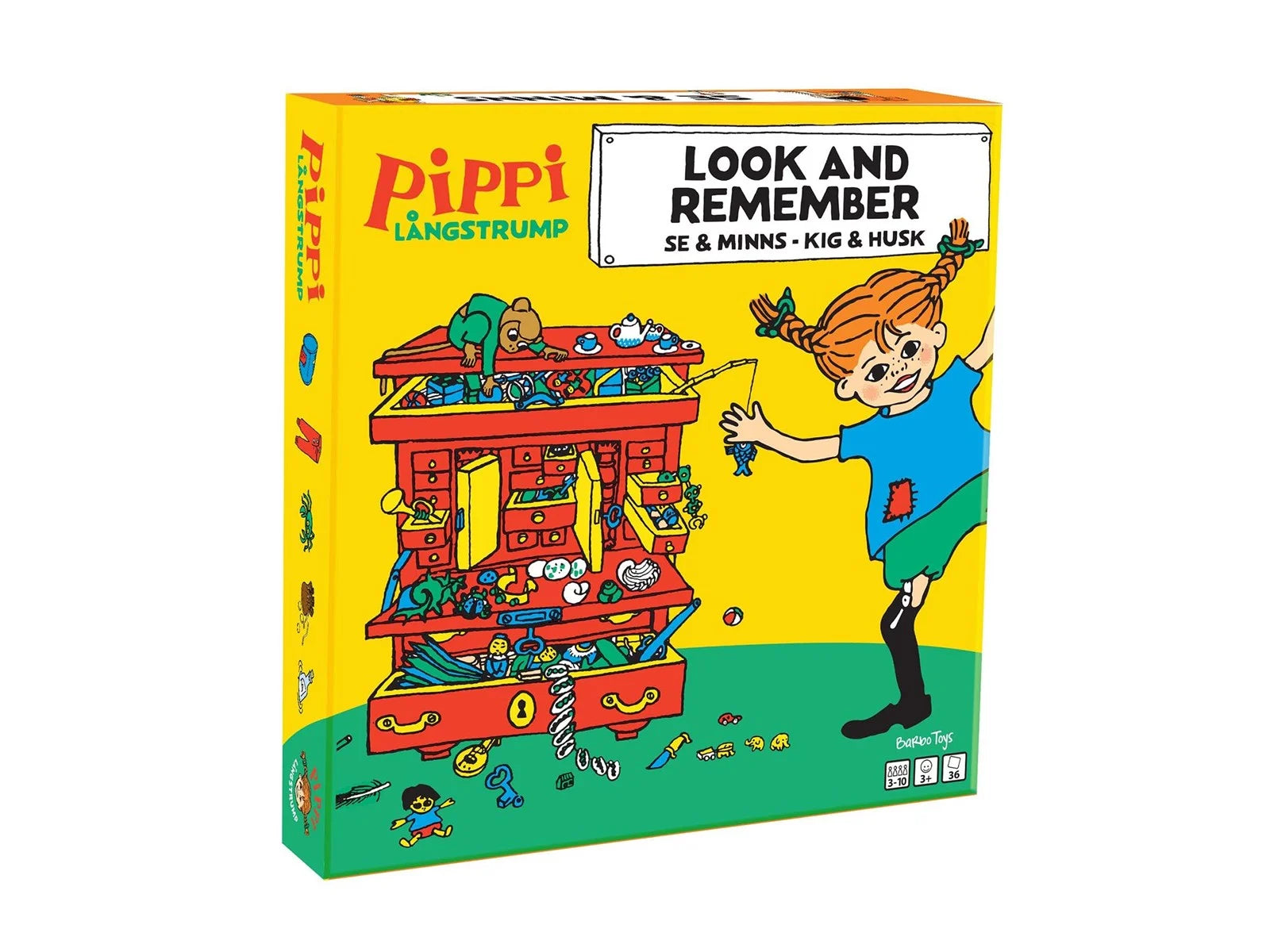 Pippi Langstrømpe Huskespil 36 brikker