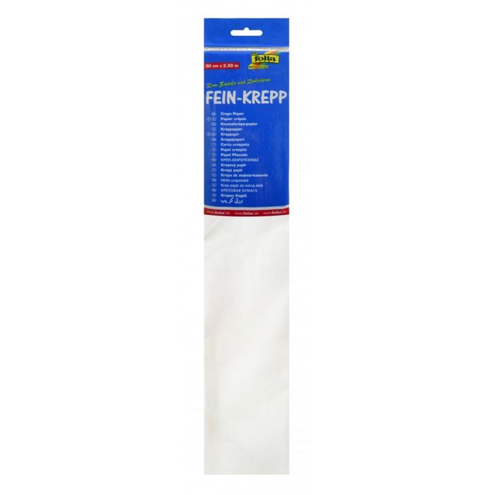crepepapir Hvid 50x250cm 28g .syrefrit fv. 100