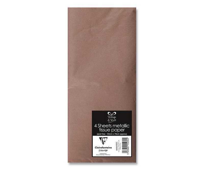 Silkepapir Rose guld 4 ark 50x70cm 20g.