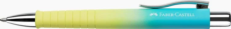 Faber-Castell - Kuglepen med gummi i blå og gul