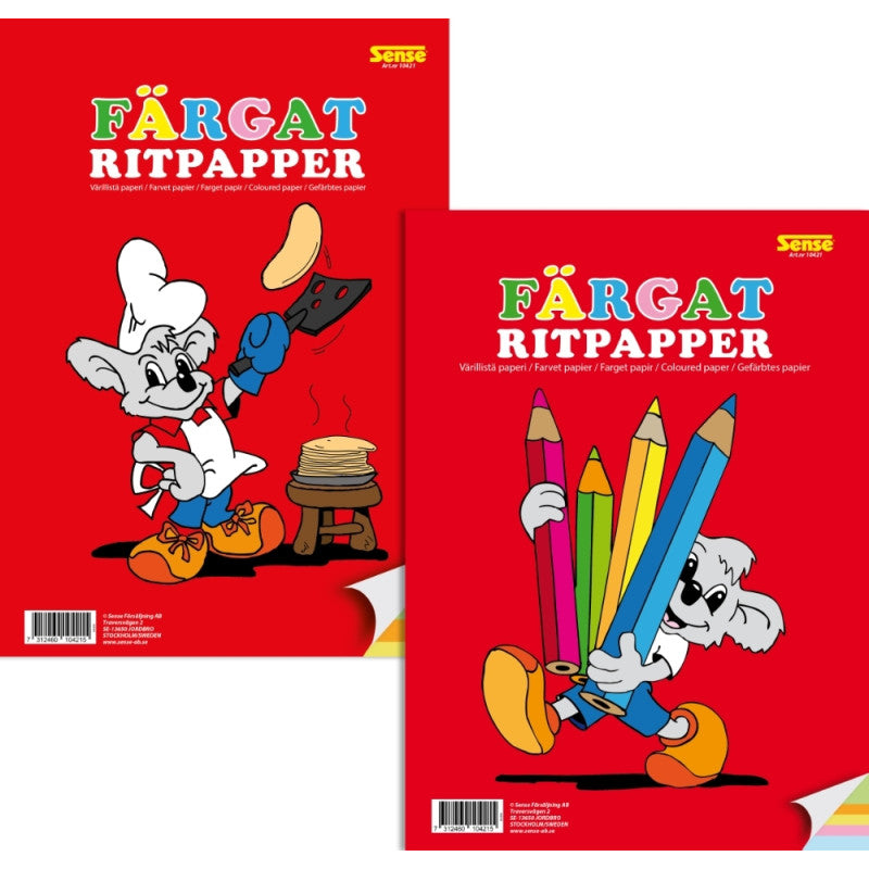 Sense - Farvet Tegnepapir A4 80 Gram, 500 grams