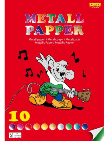 Sense - Metal Papir A4 10 stk Ass.