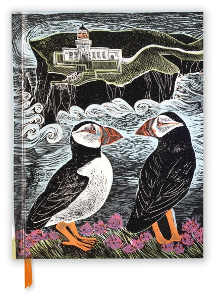 Fair Isle Puffins A4 Artisan Art Notebook Blank