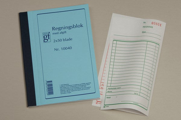 regning m/kopi gf10040 108x200mm 2x50 blade