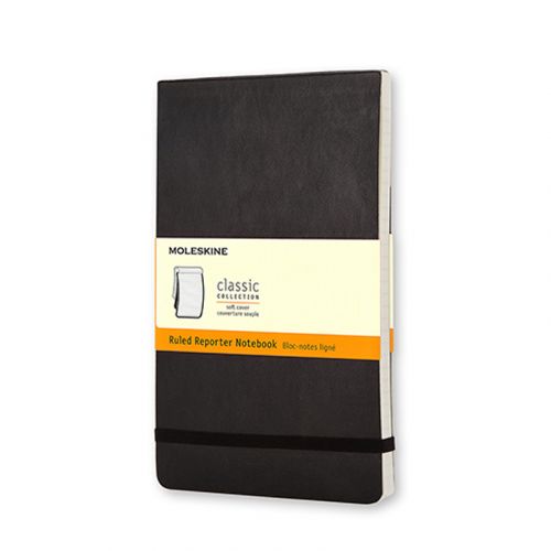 Moleskine Reporter Notesbog Pocket Soft Linjeret Sort