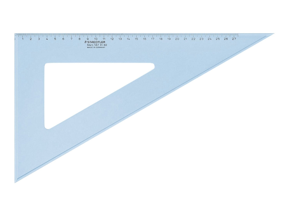 Staedtler - Mars Triangel 27 cm Gennemsigtig Blå Plastik