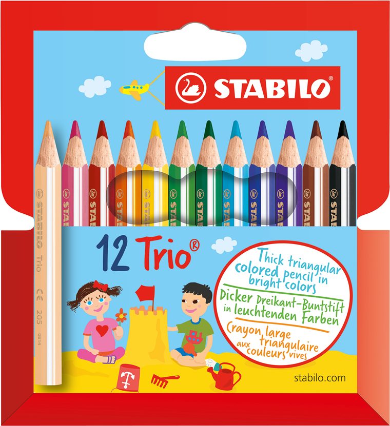 Stabilo - 12 trio farveblyanter