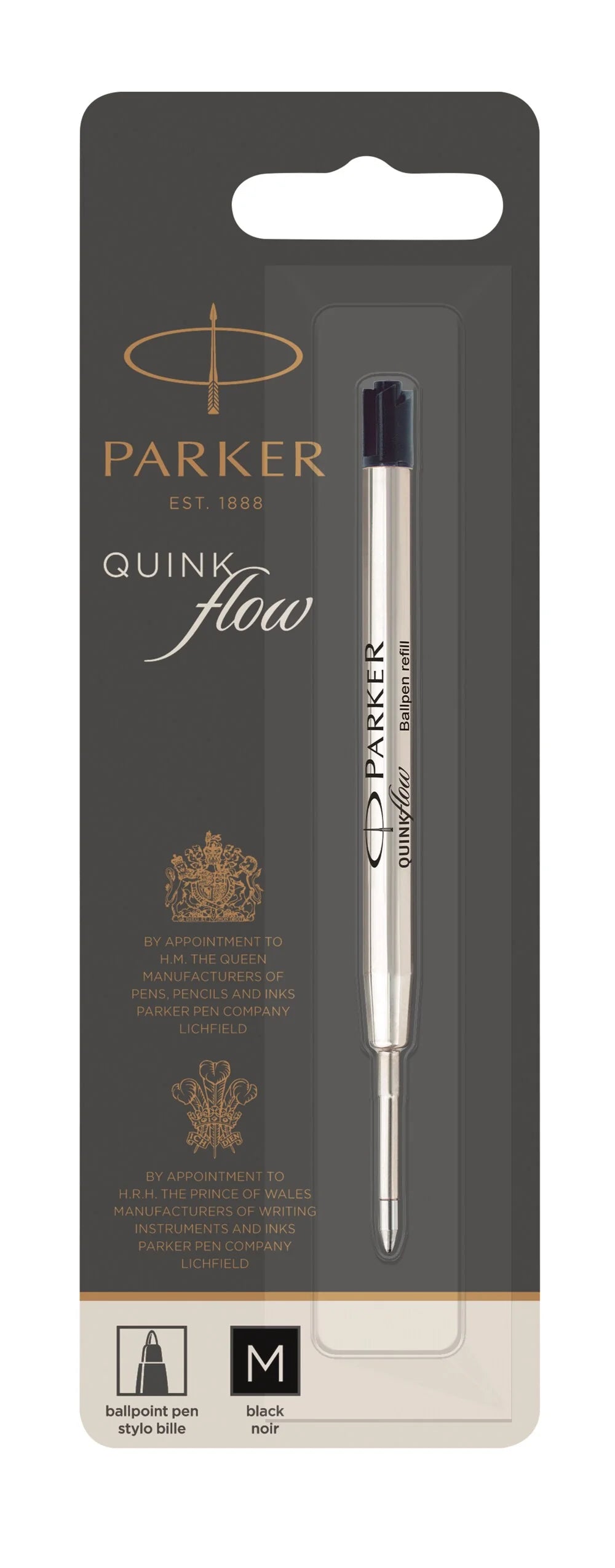 Parker Quink Flow rollerball refill Sort M