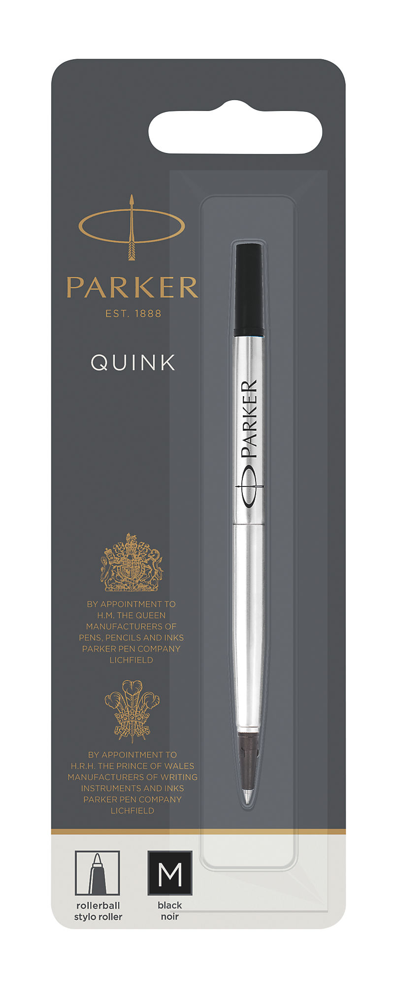 Parker Quink rollerball refill Sort M