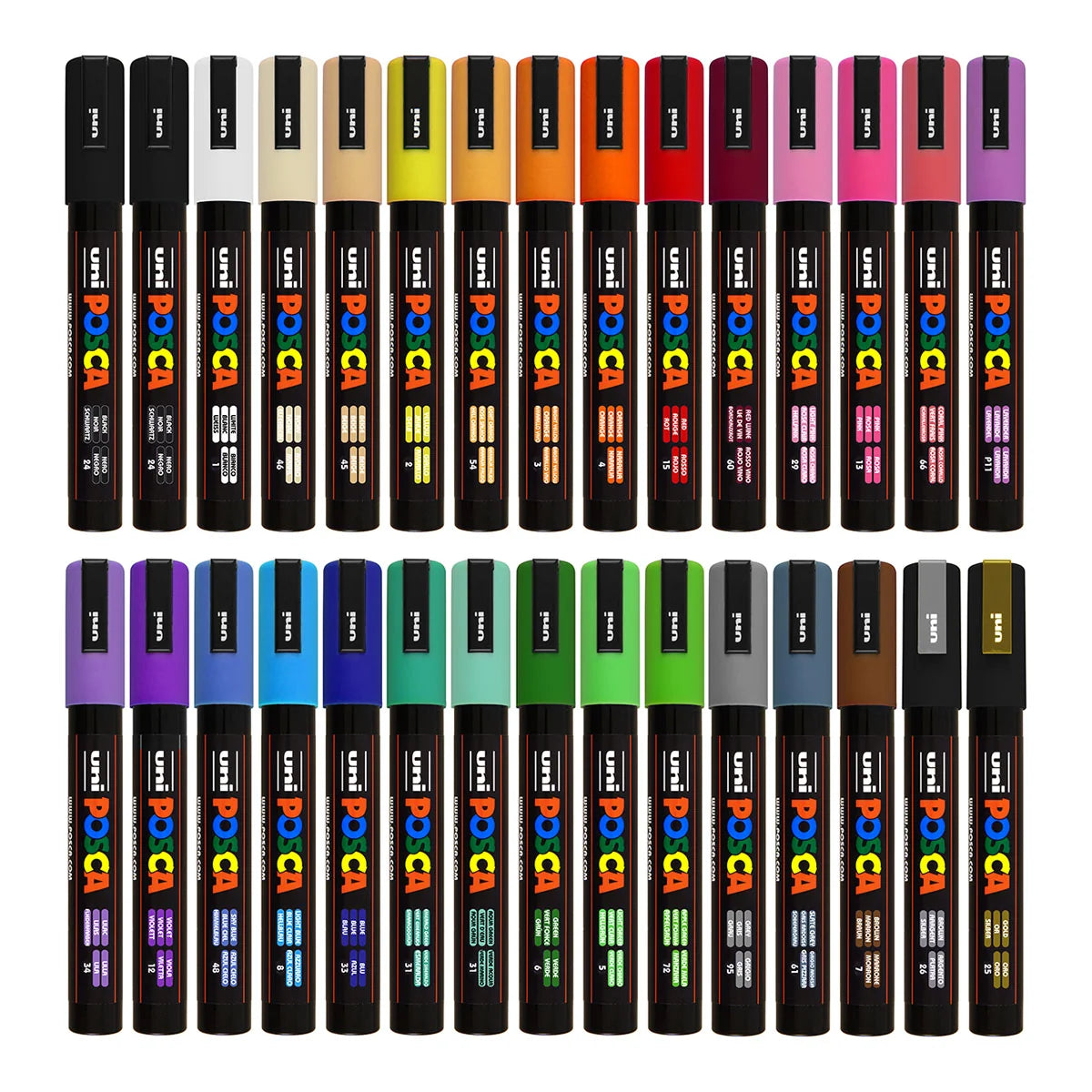 POSCA PC-5M – Vandbaseret POSCA Tusch med Mellem Spids (1.8–2.5 mm)