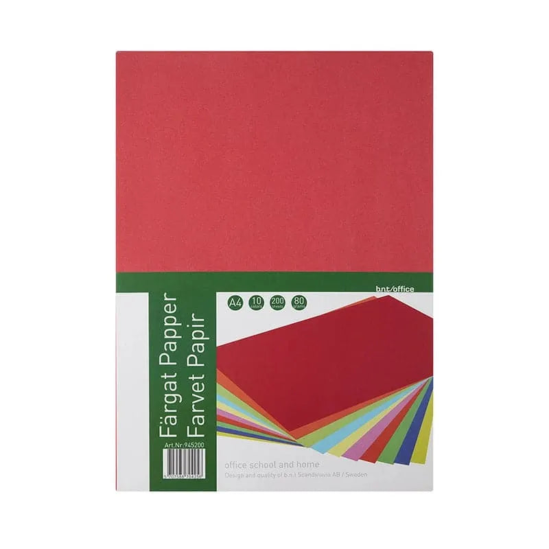 Kopipapir A4 80g 200ark Assorterede Farver