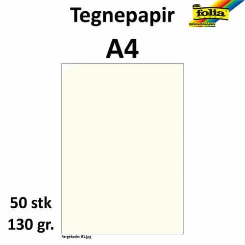 Papir A4 130g 50 ark, Ivory