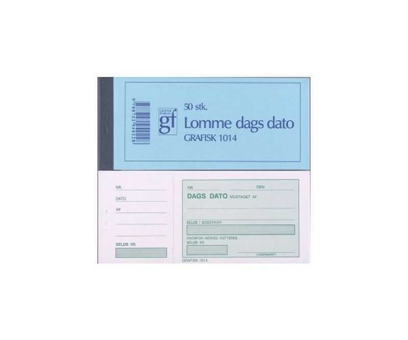 Lomme dags dato GF1014 14,8 x 7 cm - 50 blade