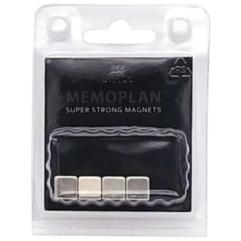 Supermagneter, cube, 4 stk. B: 1 cm x D: 1 cm x H: 1 cm