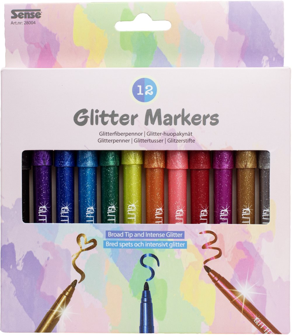 glittertusser 12 stk.