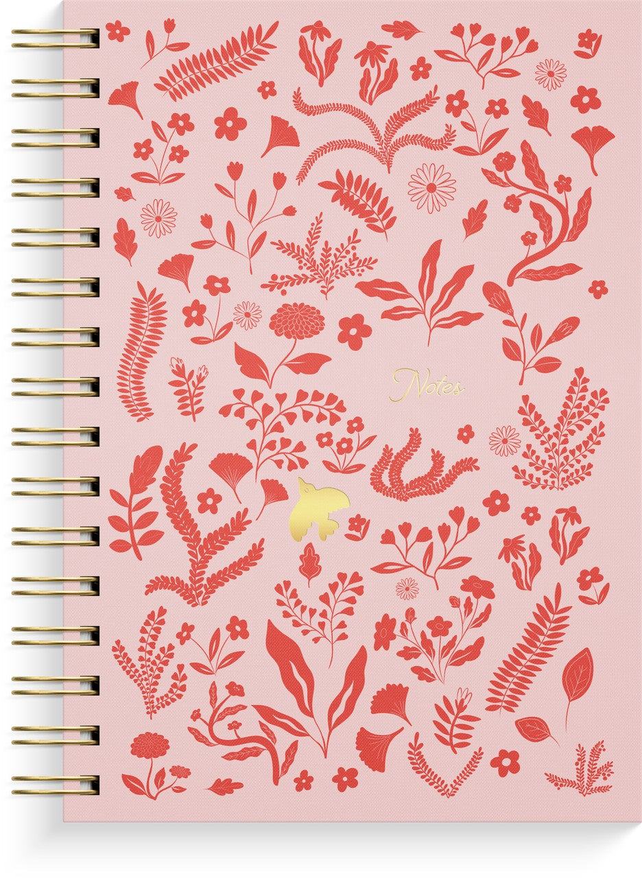 Burde - Notebook A5 Pink Botanical