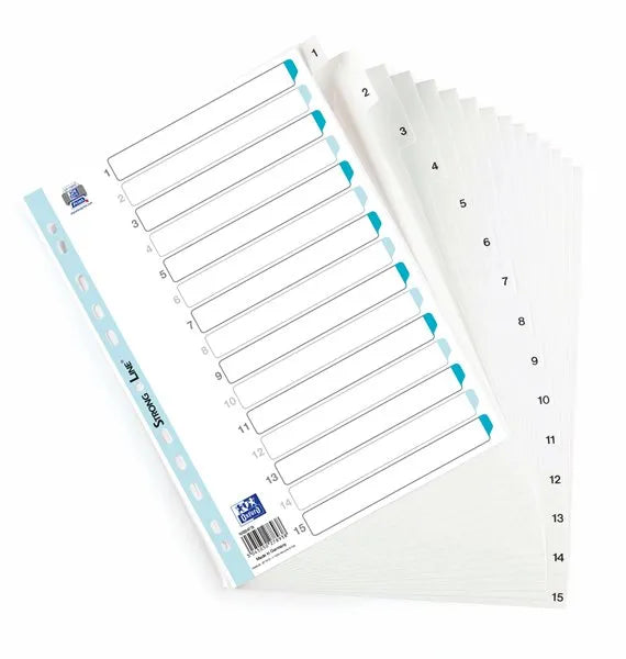 Strong-Line Register A4 PP Hvid 1-15, Hvid