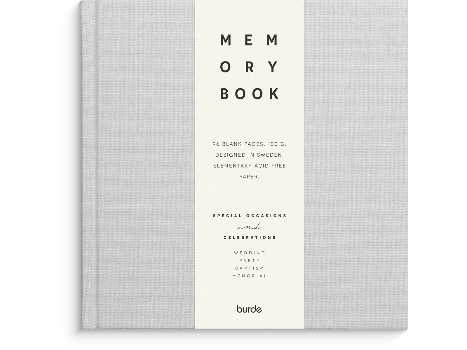 Burde - Memorybog Textile unlined grey