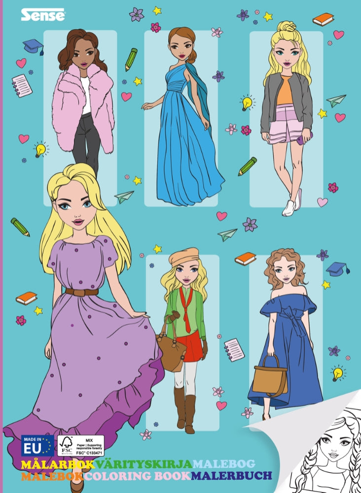 Sense - Malebog Mode piger 36 sider