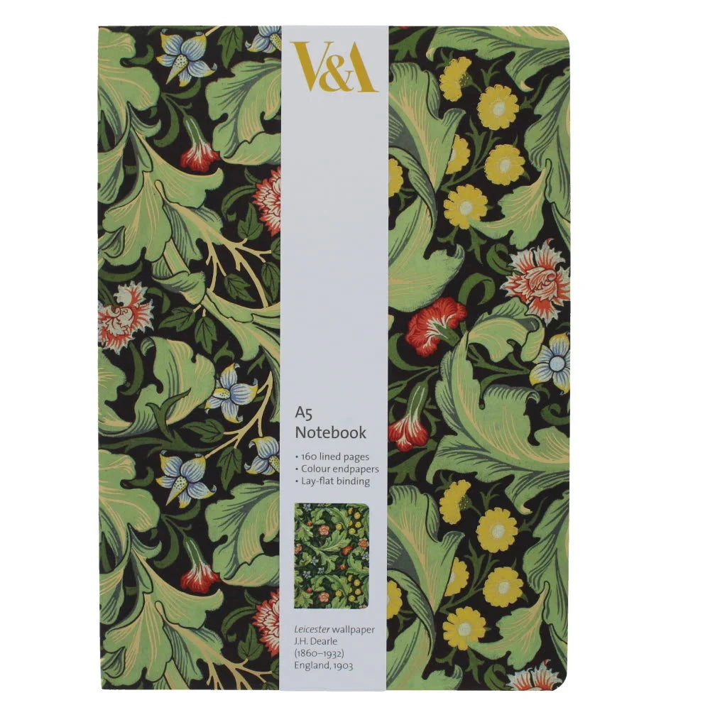 V&A - Leicester Wallpaper A5 Luxury Notebook/Journal