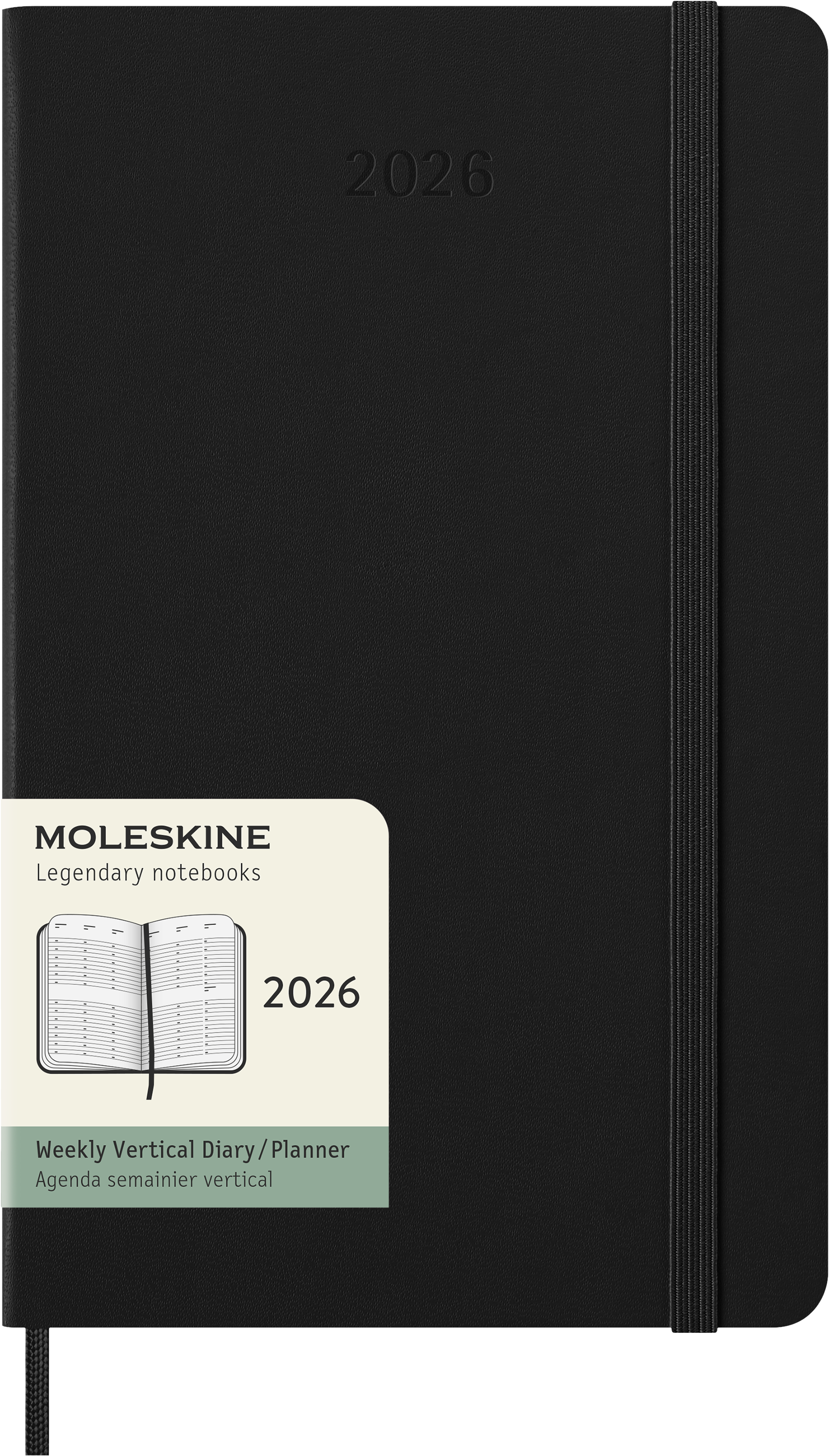 Moleskine - Classic Hard 12M Weekly Vertical Large Black 2026