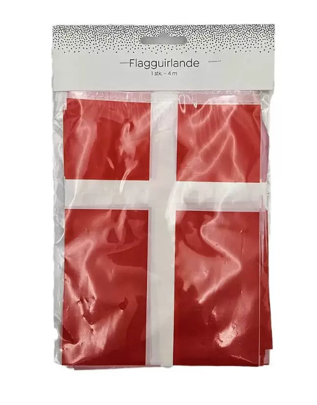 Flagguirlande firkantet 4 meter