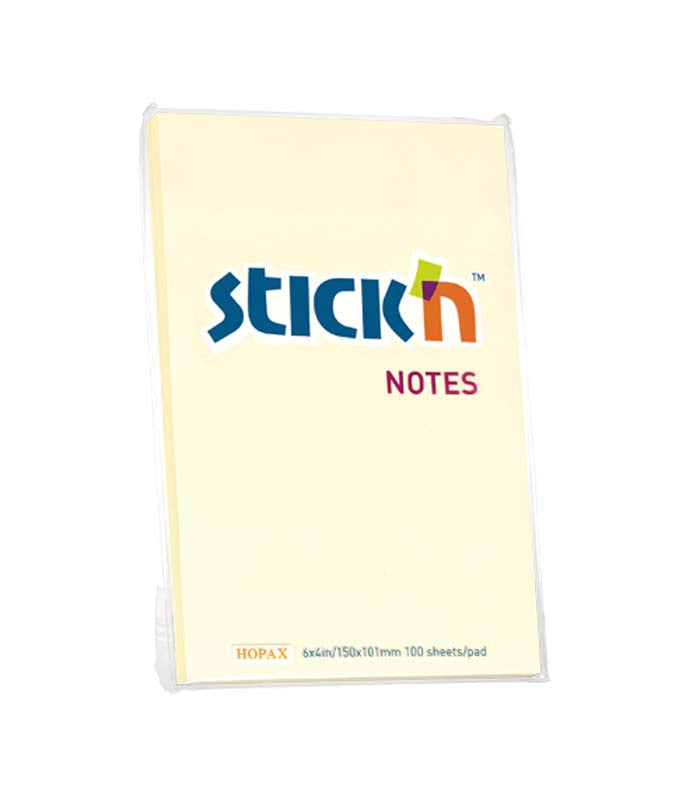Notesblok FSC 152x101mm 100 ark Pastelgul
