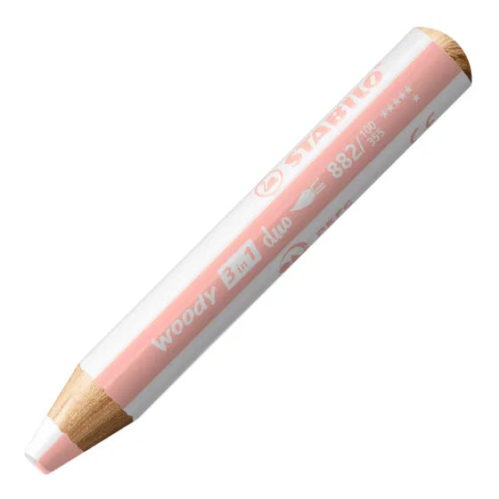 STABILO Woody 3-in-1 Duo – Farveblyant, Voksfarve & Aquarel i Én