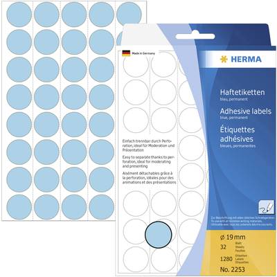 Herma - Runde Etiketter permanent (flere farver og størrelser)