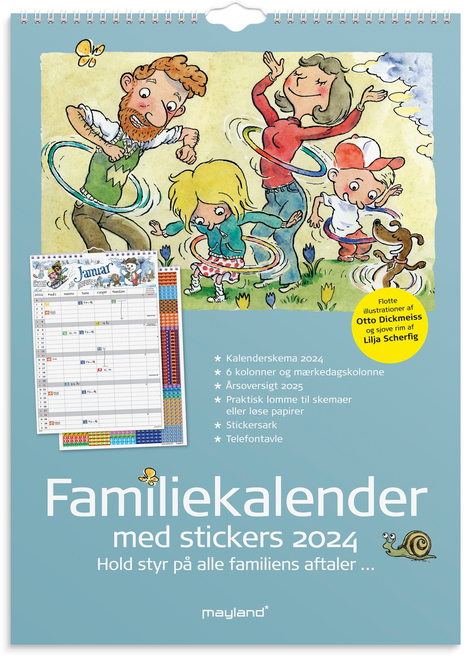 Familiekalender Otto Dickmeiss 6 kol. A3 2024