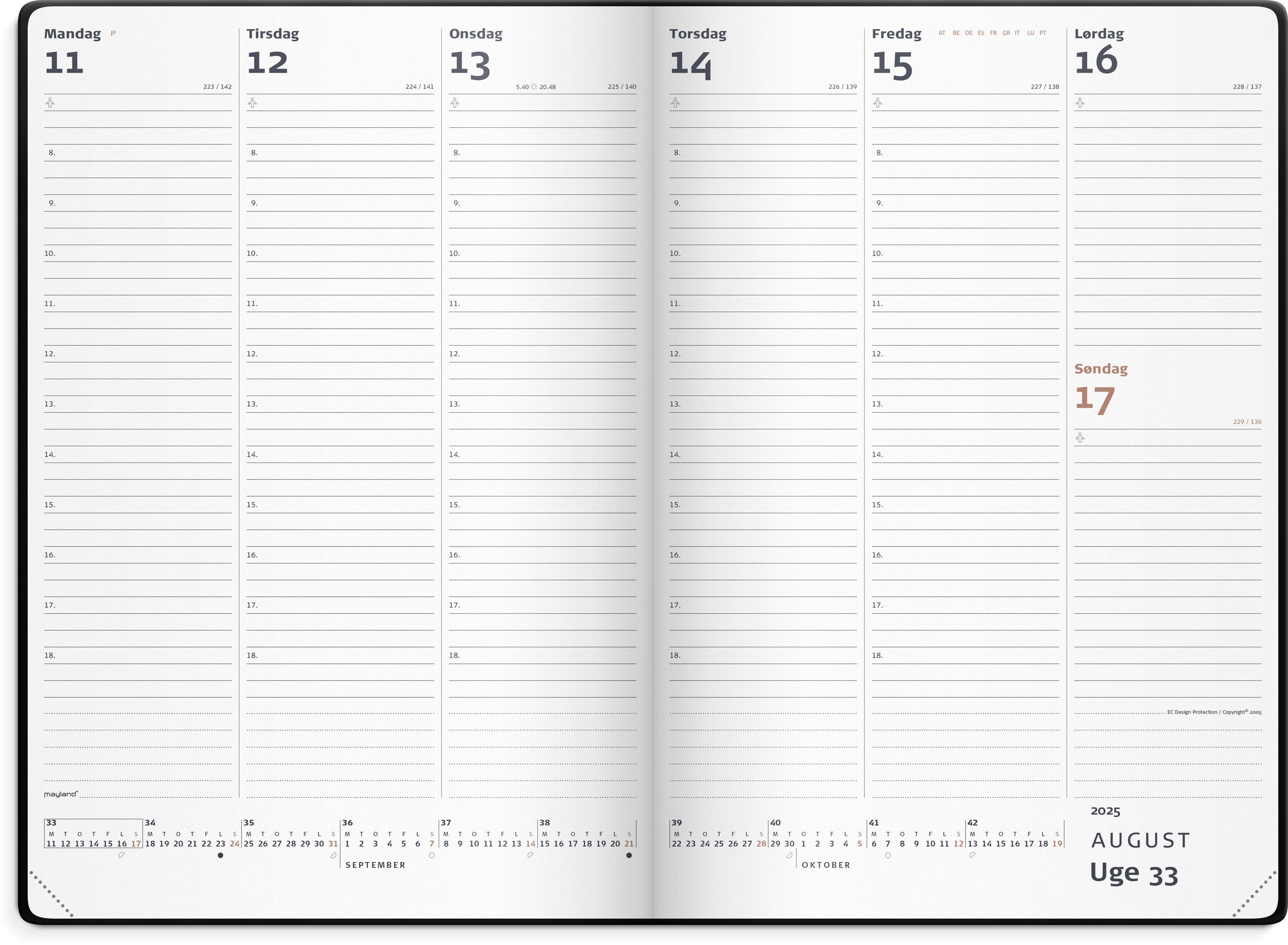 City Diplomat ugekalender sort vinyl 2025