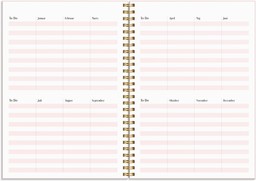 Life Planner Pink A5 ugekalender tværformat 2025