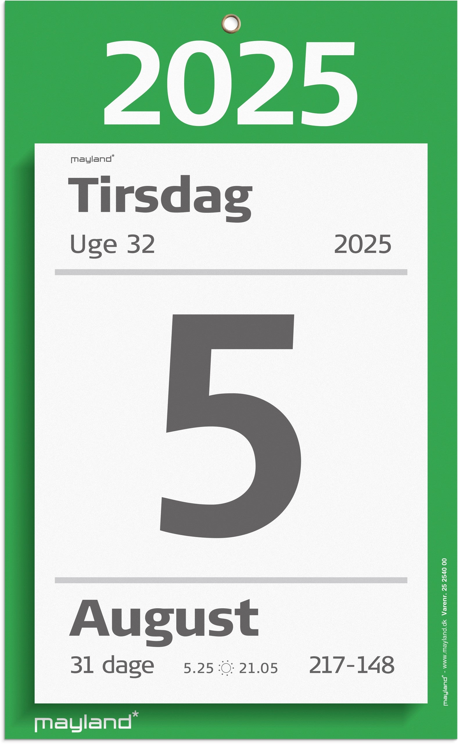 Kæmpeafrivningskalender m/bagsidetekst 2025